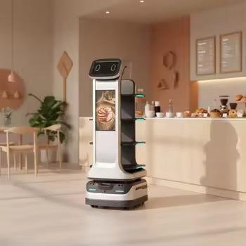 Mars delivery robot, restaurant waiter automatic delivery robot, multi-layer stable pallet 40kg load capacity
